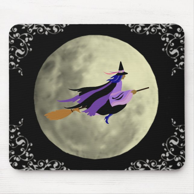 Flying Witch Mouse Pad Mousepad (Vorne)