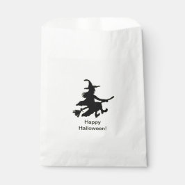 Flying Witch - Yellow -Happy Halloween - Favor Bag Geschenktütchen
