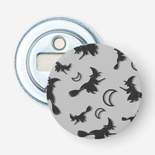 Flying witter zwischen Halbmond zu Halloween-Nacht Flaschenöffner