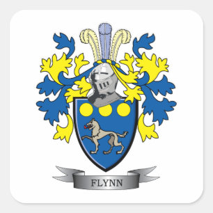 Flynn-Wappen Quadratischer Aufkleber