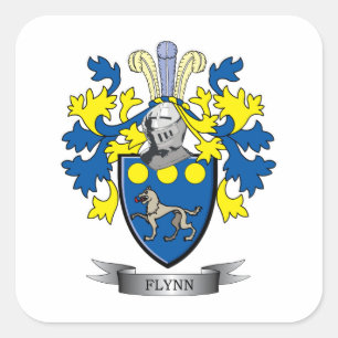 Flynn-Wappen Quadratischer Aufkleber