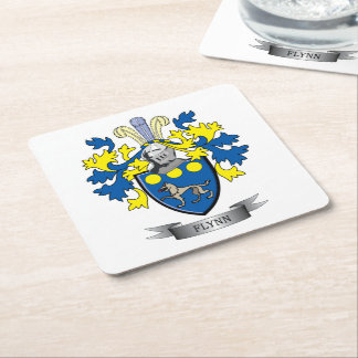 Flynn-Wappen Rechteckiger Pappuntersetzer