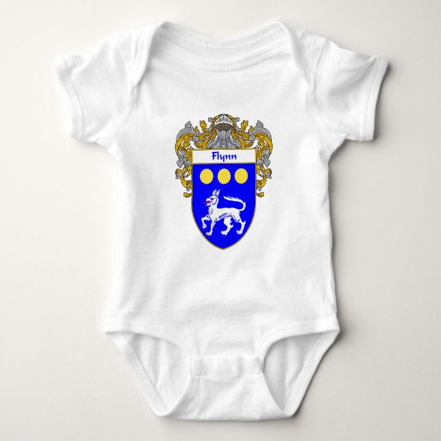 Flynn-Wappen (überzogen) Baby Strampler (Vorderseite)
