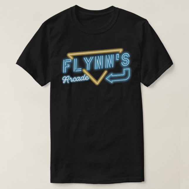 Flynns Arcade-Neonzeichen T-Shirt (Design vorne)