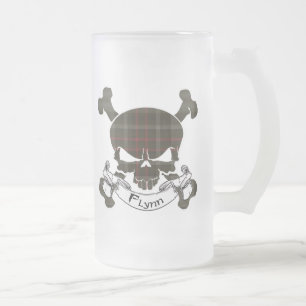 Flynntartan-Schädel-Tasse Mattglas Bierglas