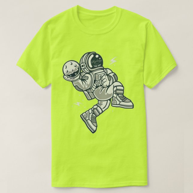 Flyology Astroman Sicherheitsgrün T-Shirt (Design vorne)