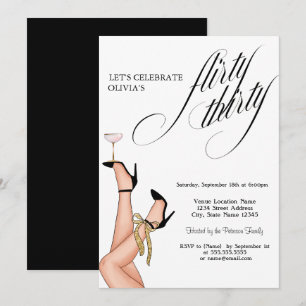Flyrty Thirty High Heels Cocktail 30th Einladung