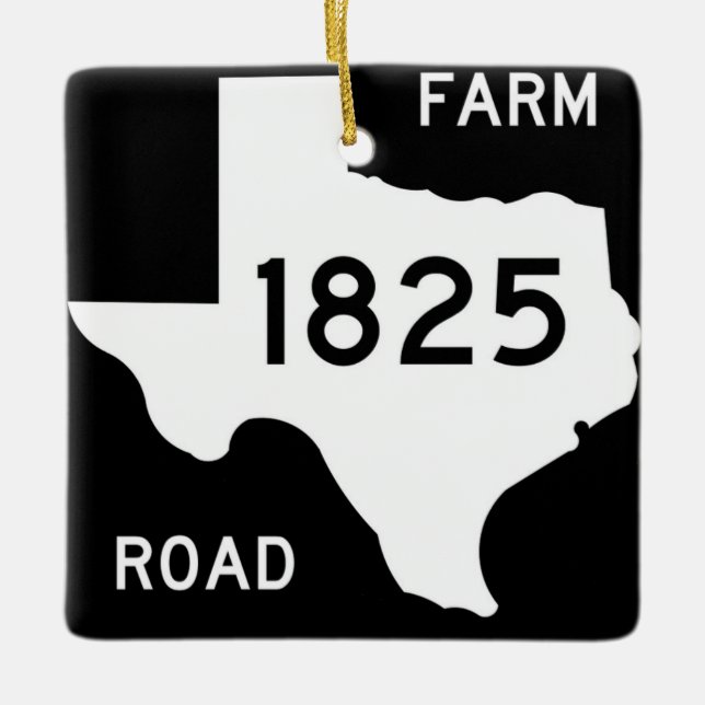 FM 1825 Pflugerville-Zeichen Keramikornament (Vorderseite)
