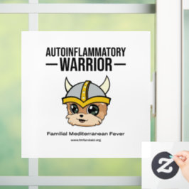 FMF Warrior Window Sticker mit weißem Hintergrund