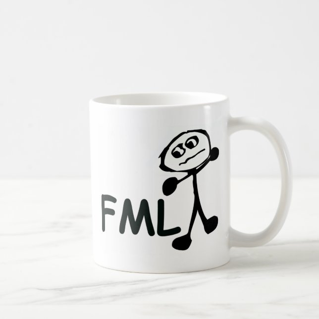 FML Cartoon Man Kaffeetasse (Rechts)