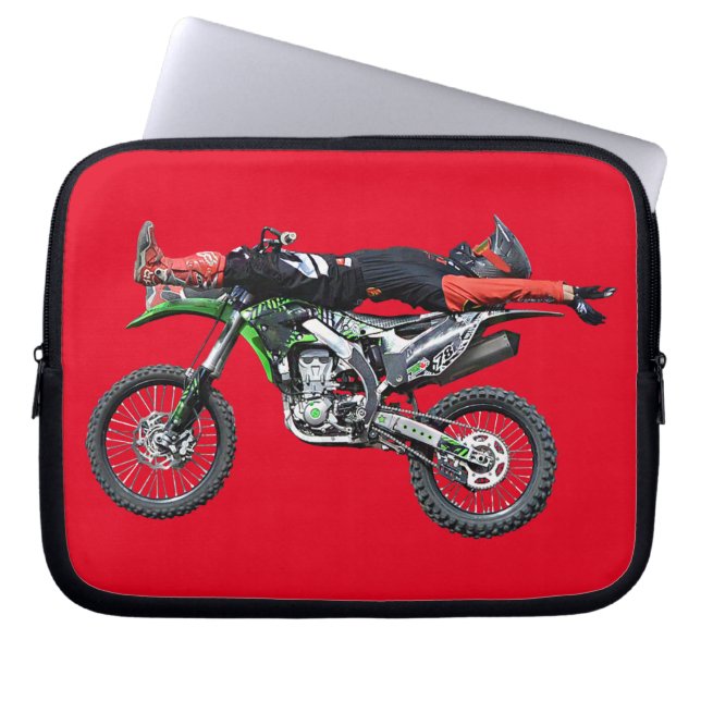 FMX - Freestyle Aerial Motocross Stunt III Laptopschutzhülle (Vorderseite)