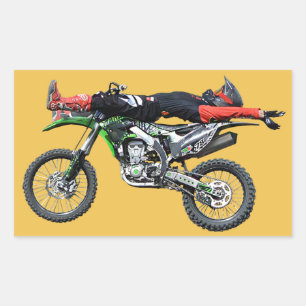 FMX - Freestyle Aerial Motocross Stunt III Rechteckiger Aufkleber