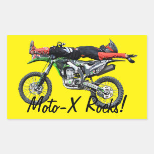 FMX - Freestyle Aerial Motocross Stunt III Rechteckiger Aufkleber