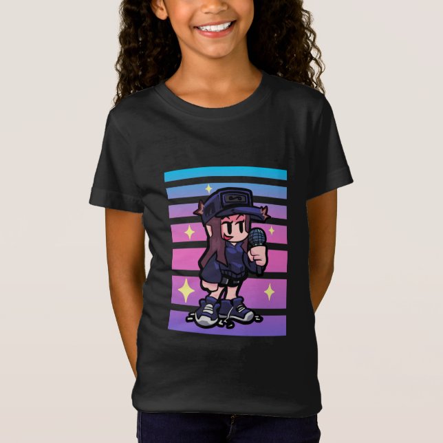 fnf cassette girl drôle t-shirt - fnf (Devant)
