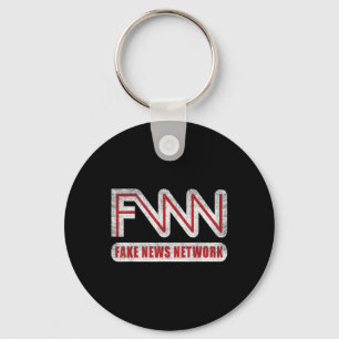 Fnn Logo Fake News Network Funny Political Joke Schlüsselanhänger