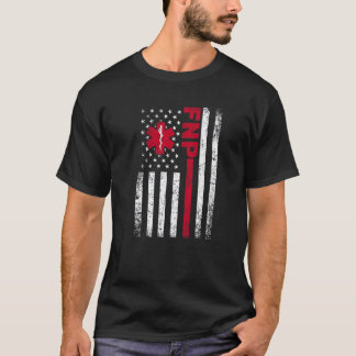 FNP Family Nurse Practitioner Amerikanische USA-Fl T-Shirt