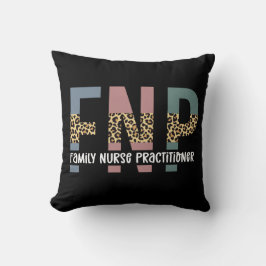 FNP Family Nurse Practitioner Cheetah Print Kissen