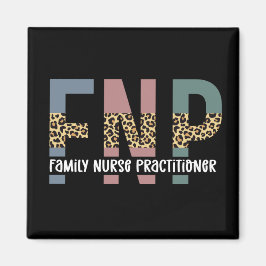 FNP Family Nurse Practitioner Cheetah Print Magnet
