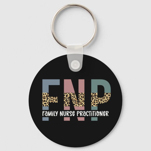 FNP Family Nurse Practitioner Cheetah Print Schlüsselanhänger (Vorderseite)