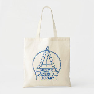 FNUCL Budget Tote Bag - Blue Logo & Natural Handle Tragetasche