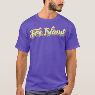 Fo Island T Retro Art Baseball Schriftart Vintag 1 T-Shirt