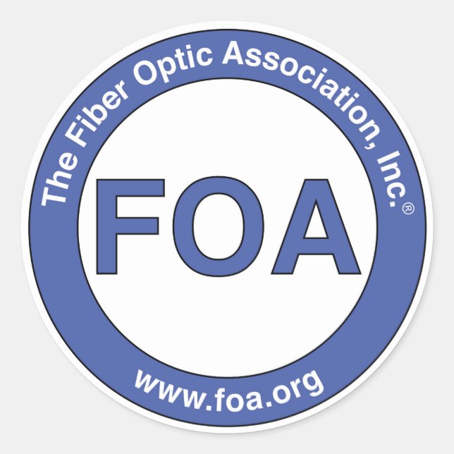 FOA große Logoaufkleber Runder Aufkleber (Vorderseite)