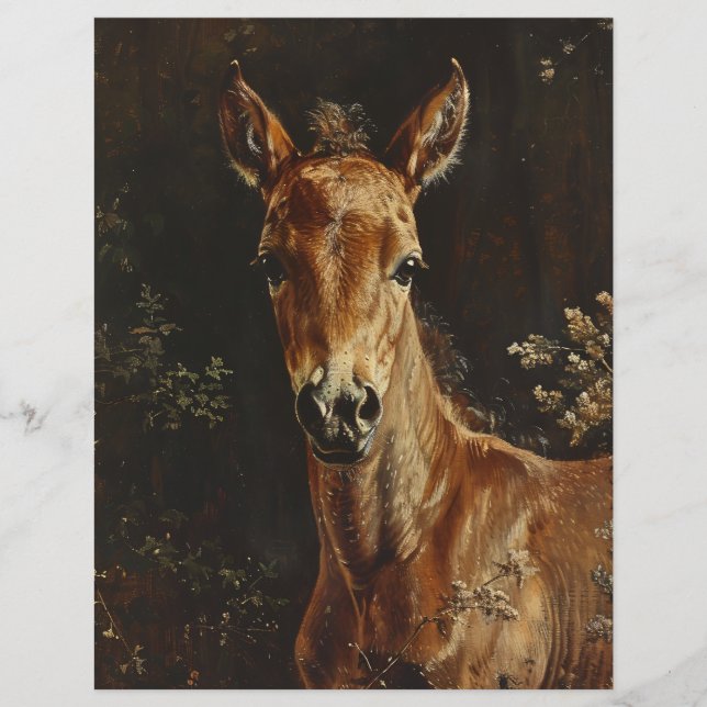 Foal Painting Scrapbook Paper (Vorderseite)
