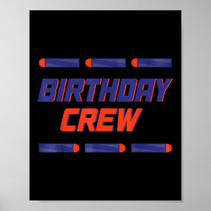 Foam Dart War Birthday Boy Shirt Family Birthday C Poster