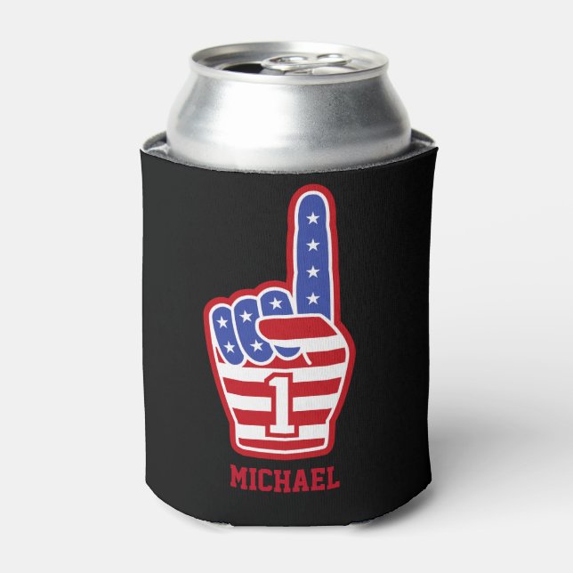 Foam Finger 4th July Sports USA Dosenkühler (Kanne Vorderseite)