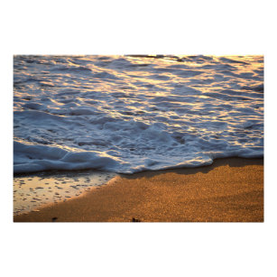 Foam surf Welle am Strand Fotodruck
