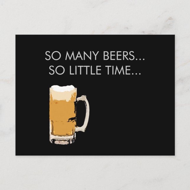 Foamy Beer Tasse Postcard Postkarte (Vorderseite)