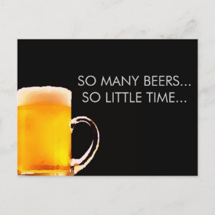 Foamy Beer Tasse Postcard Postkarte