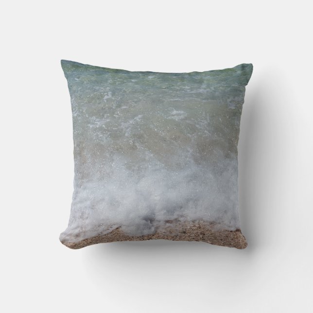 Foamy Waves Naturfotografie Kissen (Vorderseite)