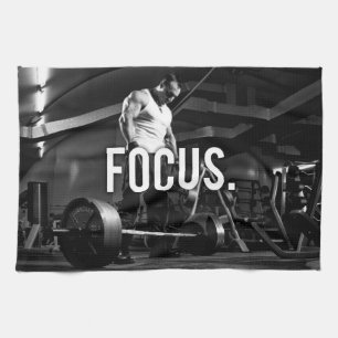 FOCUS - "Body Gebäude" Workout Motivierend Geschirrtuch