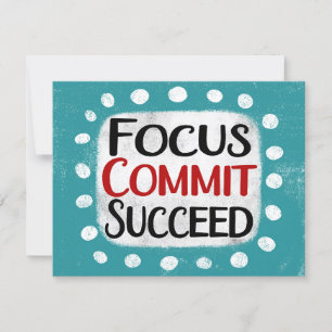 Focus Commit Erfolgreiche Grußkarte Karte