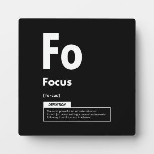 FOCUS - Erfolgsfaktor - Motivierend Fotoplatte
