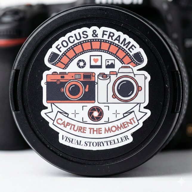 Focus & Frame: Visual Storyteller Photography Aufkleber (Von Creator hochgeladen)