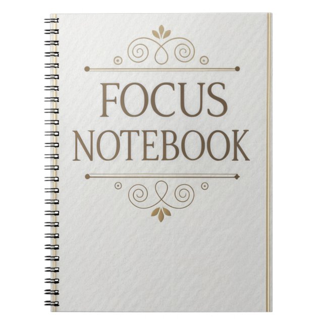 Focus Notebook - Elegantes Serif-Design Notizblock (Vorderseite)