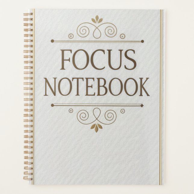 Focus Notebook - Elegantes Serif-Design Planer (Vorderseite)