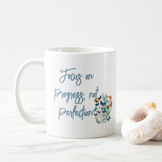 Focus on progress, not perfection kaffeetasse