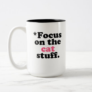 Focus on the Cat Stuff Kitty Lover Zweifarbige Tasse