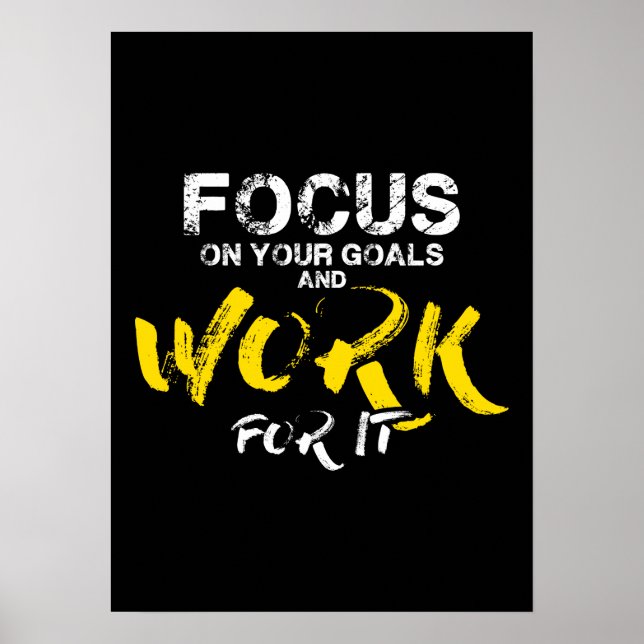 Focus on Your Goals - Motivational Poster (Vorne)