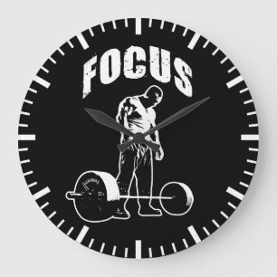 FOCUS - Workout-Motivierend Große Wanduhr