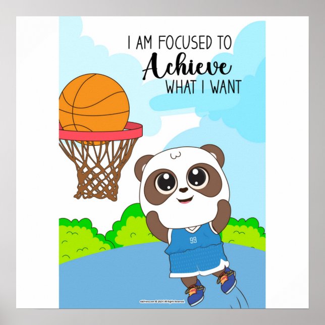 Focused to achieve what I want Wall art Poster (Vorne)