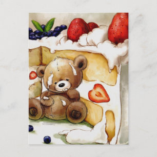 Födelsedags Nalle Postkarte