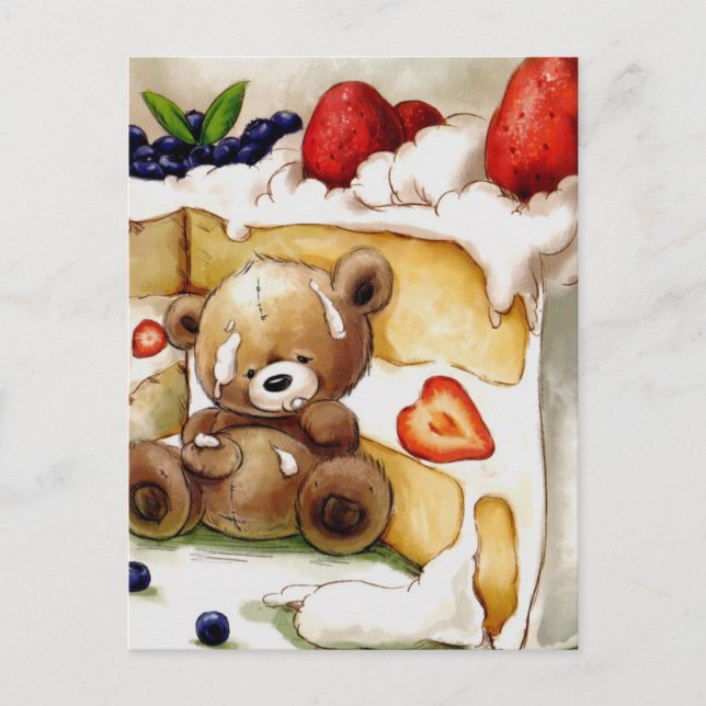 Födelsedags Nalle Postkarte (Vorderseite)