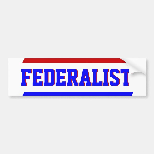 Föderalistischer konstitutioneller politischer autoaufkleber (Vorne)