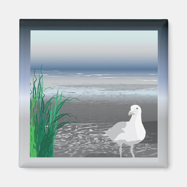 Fog Bank Seagull Magnet (Vorne)