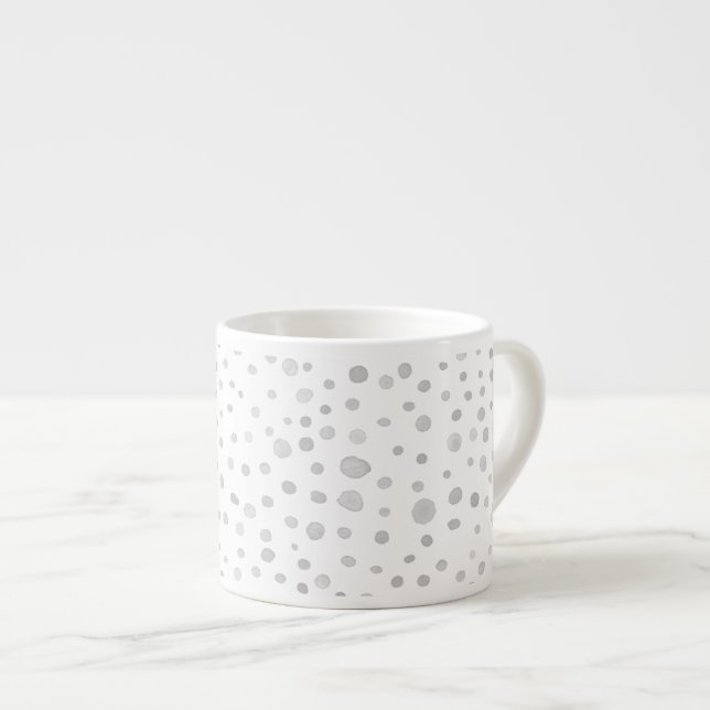 Fog Confetti Wassercolor Dots Espresso Tasse (Vorderseite Rechts)