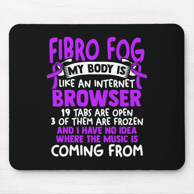 Fog - Fibro Survivor Fun Fibromyalgie Bewusstsein Mousepad (Vorne)